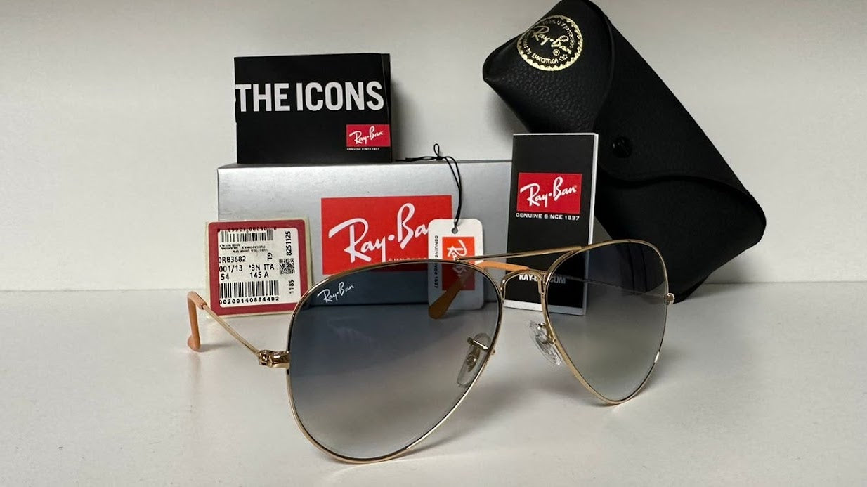 Aviador Clasico Dorado/Azul Degrade 3025 001/3F