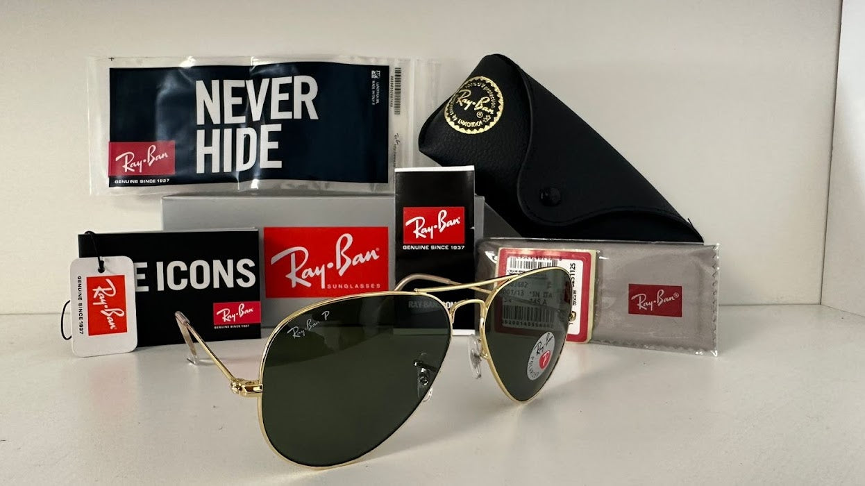 Aviador Polarizado Dorado/Verde 3025 001/58