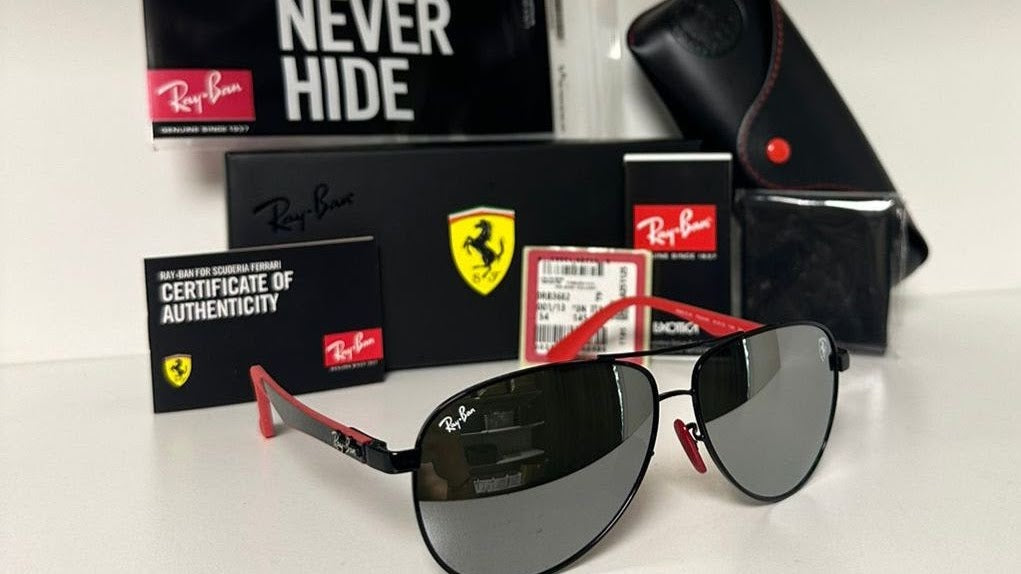 Aviador Ferrari Negro Plateado/Espejado 8313-MF F009/6G