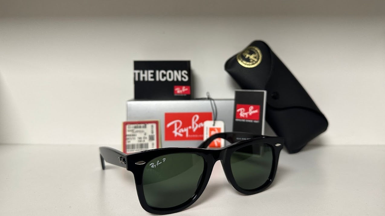 Wayfarer Polarizado Negro/Verde 2140 901/58